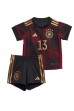 Fotbalové Dres Německo Thomas Muller #13 Dětské Venkovní Oblečení MS 2022 Krátký Rukáv (+ trenýrky)